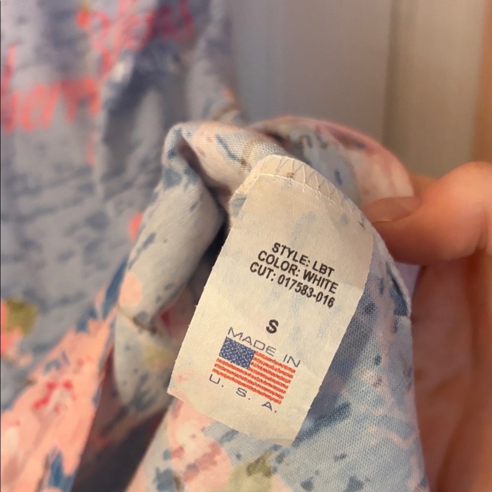 Blue 84 Pink and Blue Floral Women's Tee - Picture 6 of 7